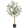 1Pc/2Pcs Artificial Olive Tree 4ft / 5ft / 6ft, Large Artificial Plants Fake Plastic Plants in Pot for Home Bedroom Decor — image 18