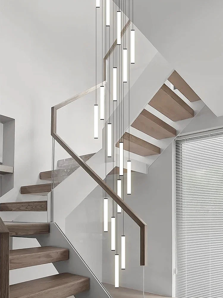LED Long Chandelier Modern Home Decoration Pendant Lights Minimalist Attic Living Room Staircase Lighting Indoor Hanging Lamps — image 20