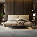 Italian modern storage bed in hotel grade white finish