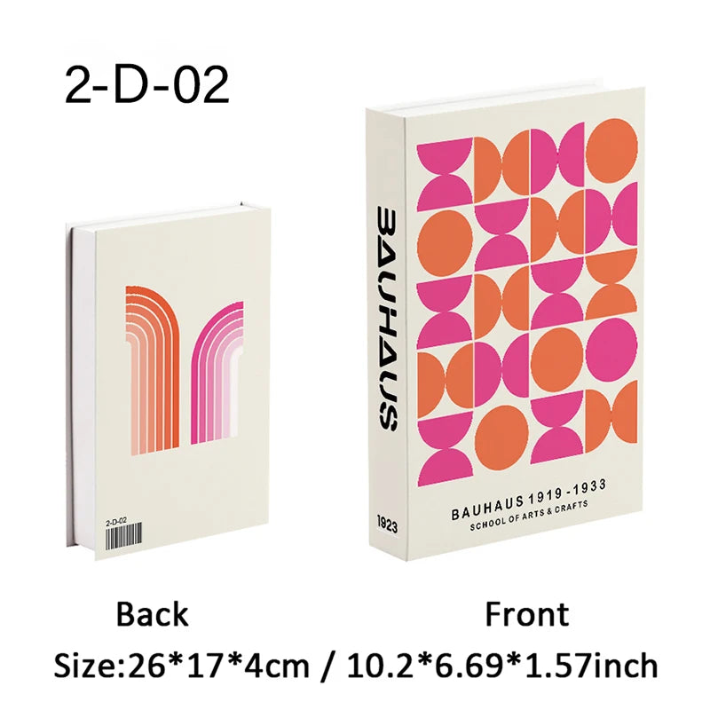 Faux Book Storage Box — Bauhaus Style Accent, 10.5"