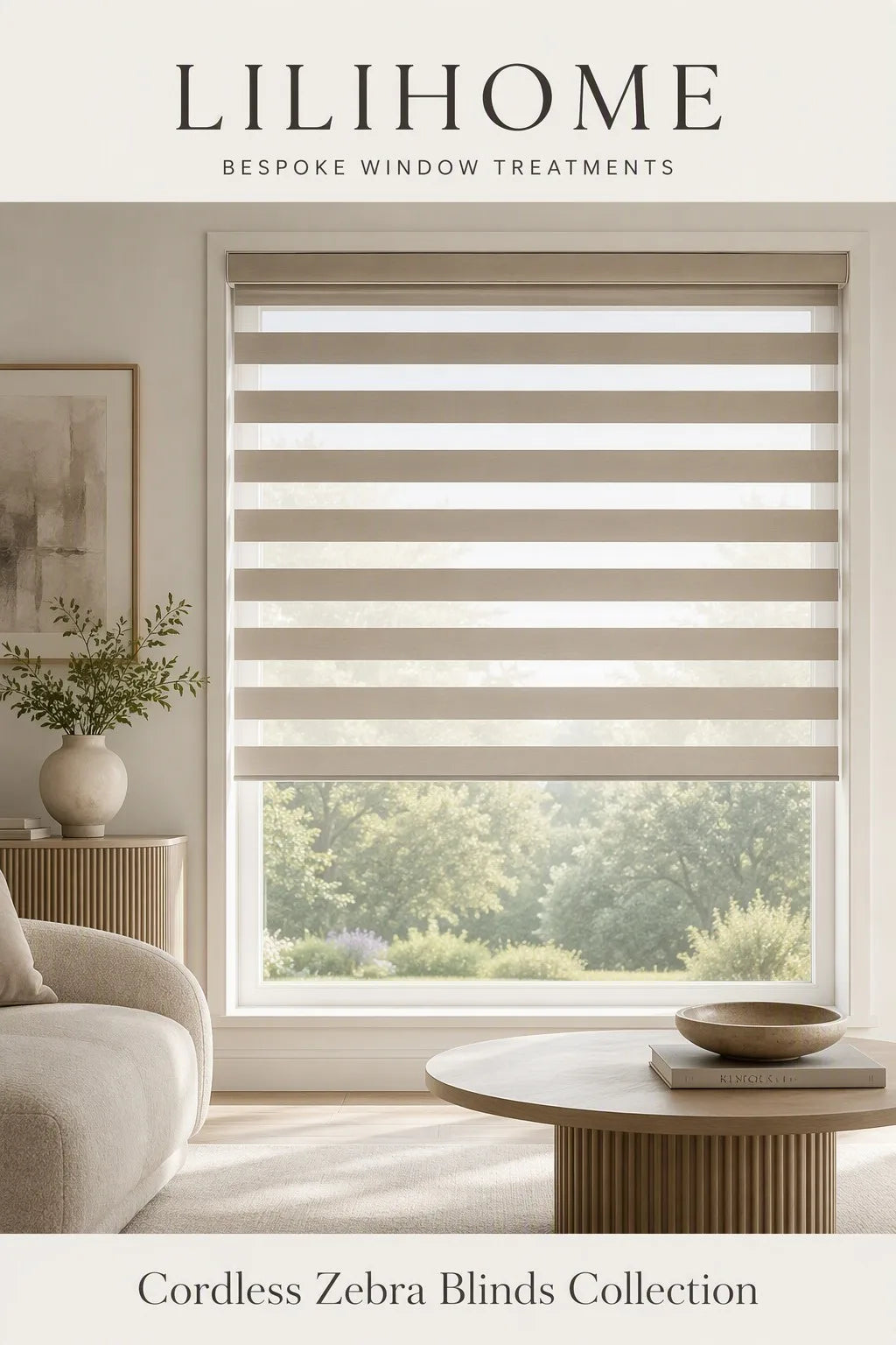 Zebra Blind Day Night Dual Sheer Blackout Roller Shade Window Treatment Custom Size Living Room Bedroom Waterproof UV Resistant — image 10