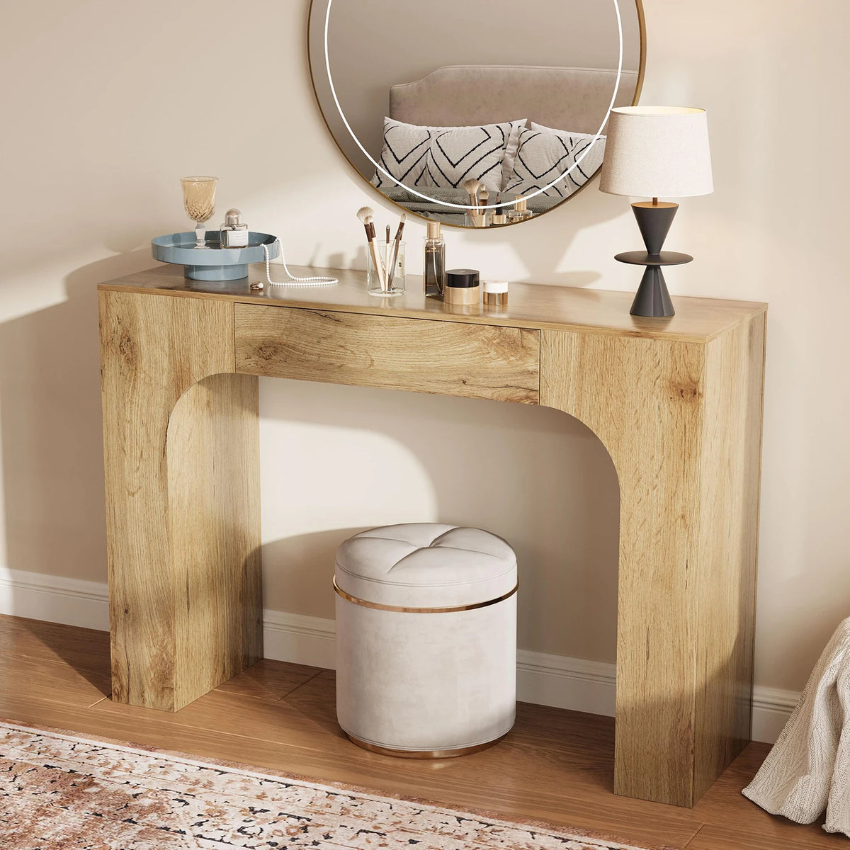 Farmhouse Console Table with Drawer — 47"