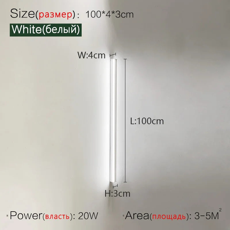 Architectural Linear Wall Light — Modern Living Room Sconce