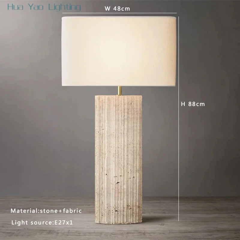Natural Cave Stone Table Lamp