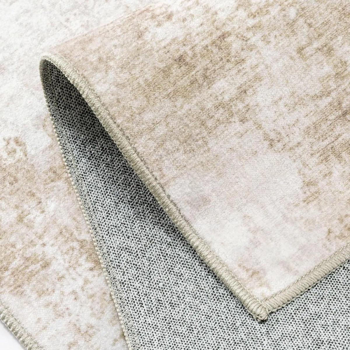 Modern Light Luxury Washed Area Rug — Wipeable — detail view