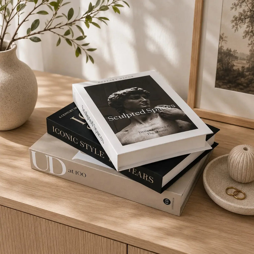 3-Piece Decorative Book Set — Coffee Table Accent