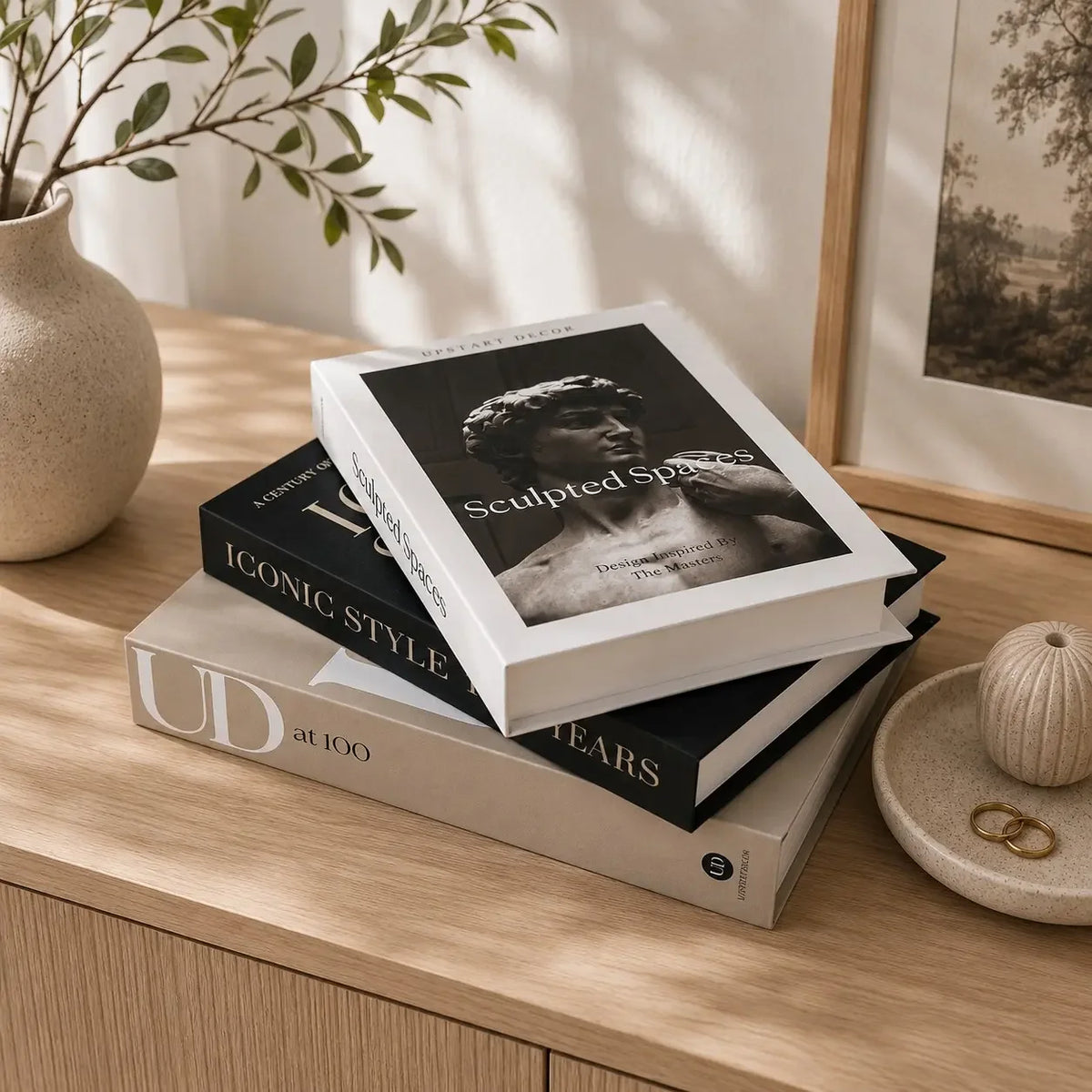 3-Piece Decorative Book Set — Coffee Table Accent