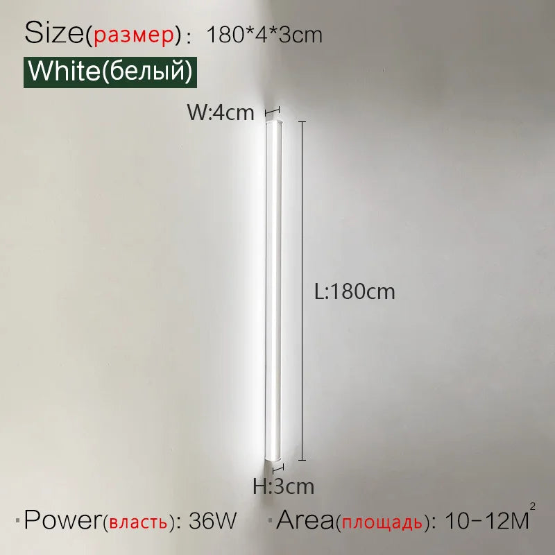 Architectural Linear Wall Light — Modern Living Room Sconce