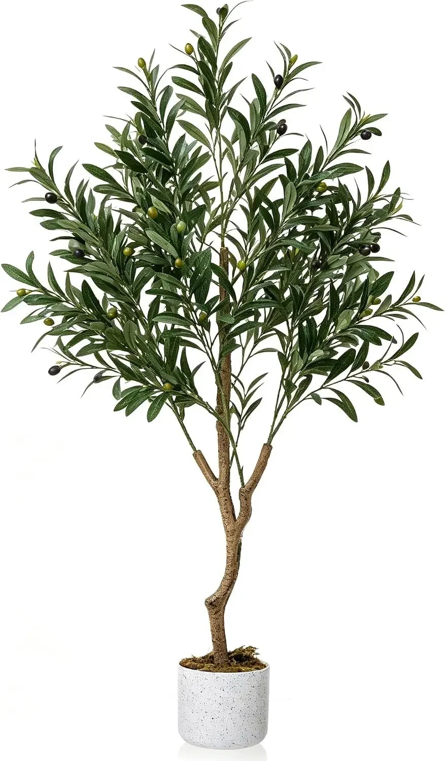 Artificial Olive Tree Branches — 4.3FT, No Pot, Lifelike Fruit Accents