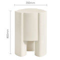 Cream Stone Round Coffee Table - French Minimalist