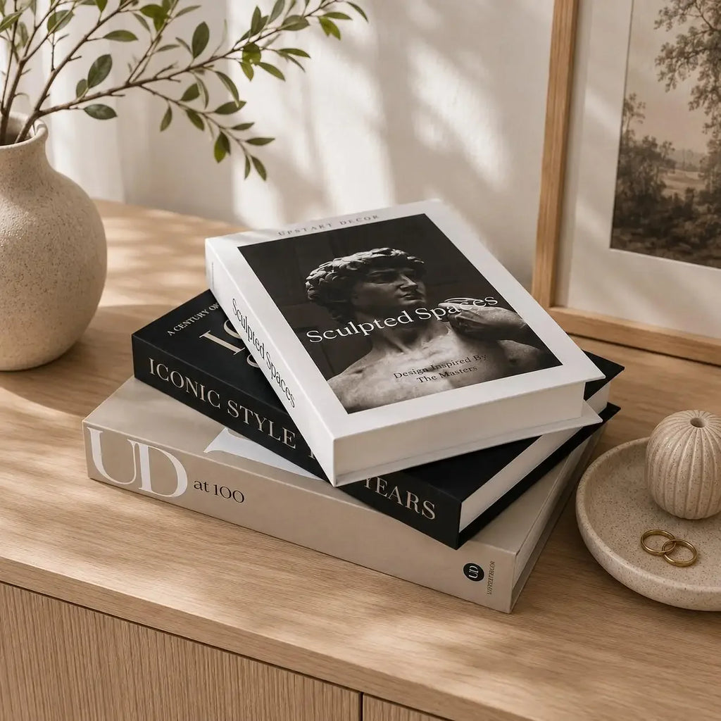 3-Piece Decorative Book Set — Coffee Table Accent