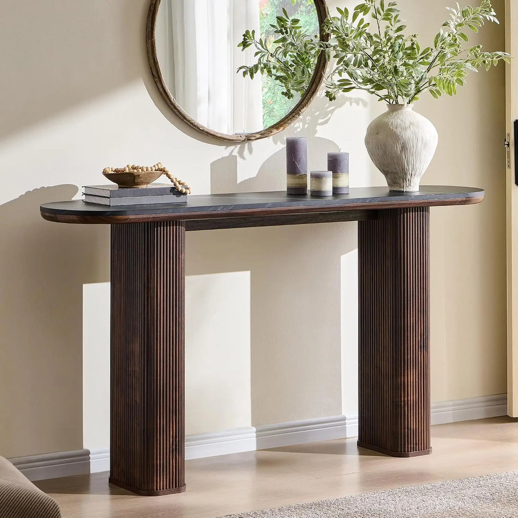 Fluted Narrow Console Table — 63"