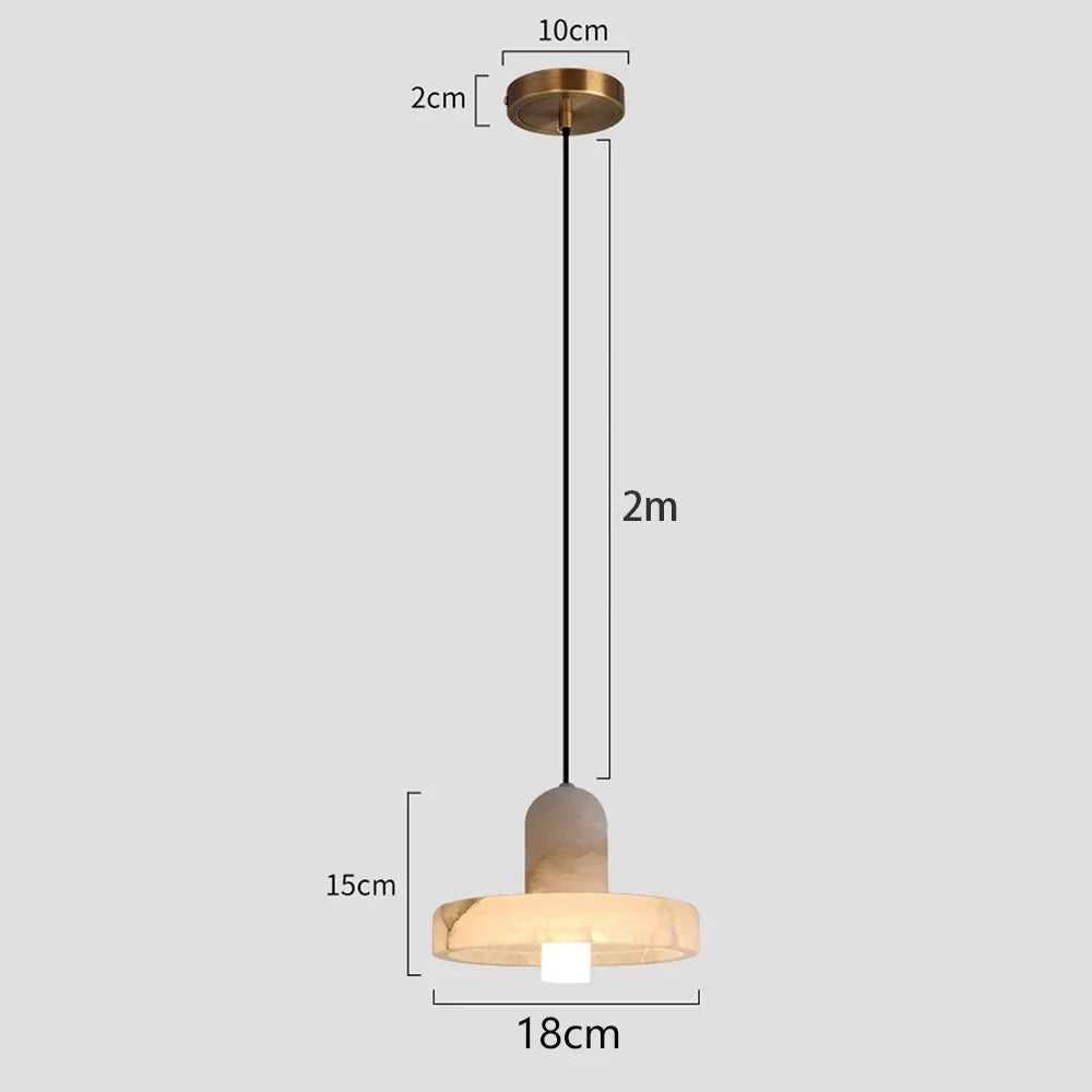 Marble Pendant Lamp — Luxury Bedside Light Fixture