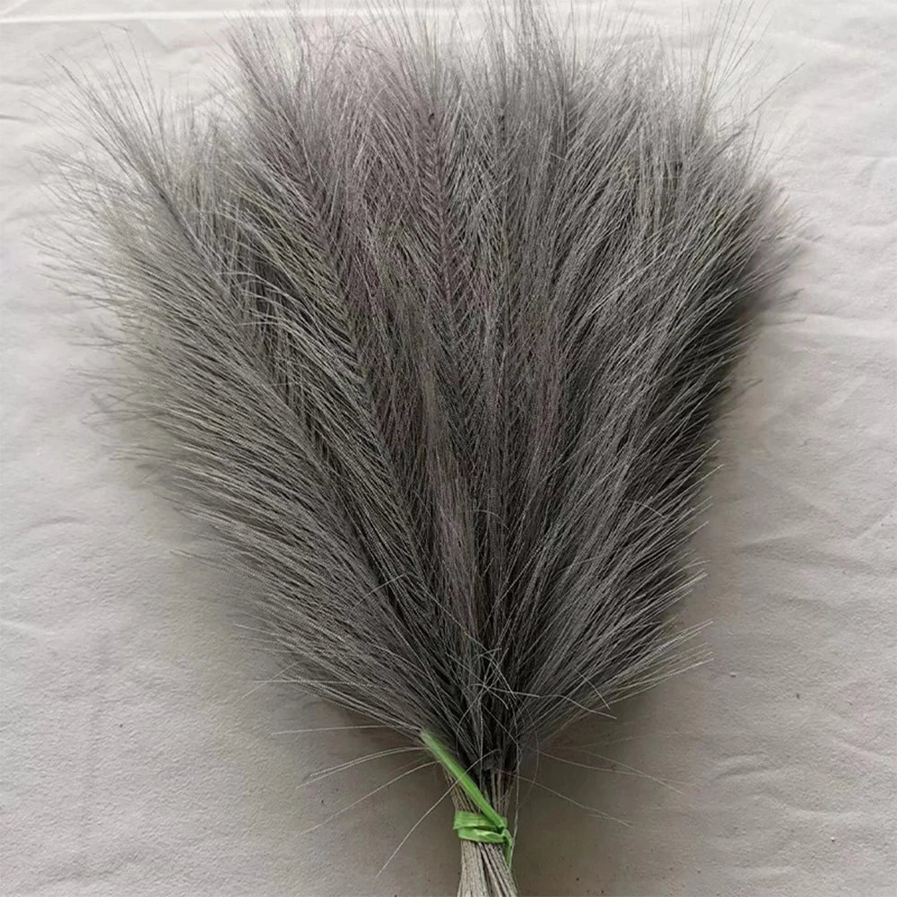 Fluffy Pampas Grass Bundle — Boho Faux Reed Decor, 16.5in