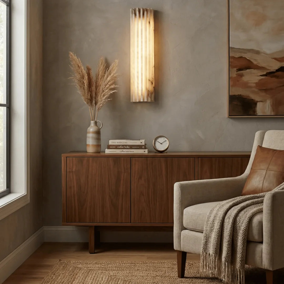 Marble LED Wall Lamp Minimalist Indoor Decoration Light for Living Room Background Wall Entryway Corridor Bedside Lighting — main view