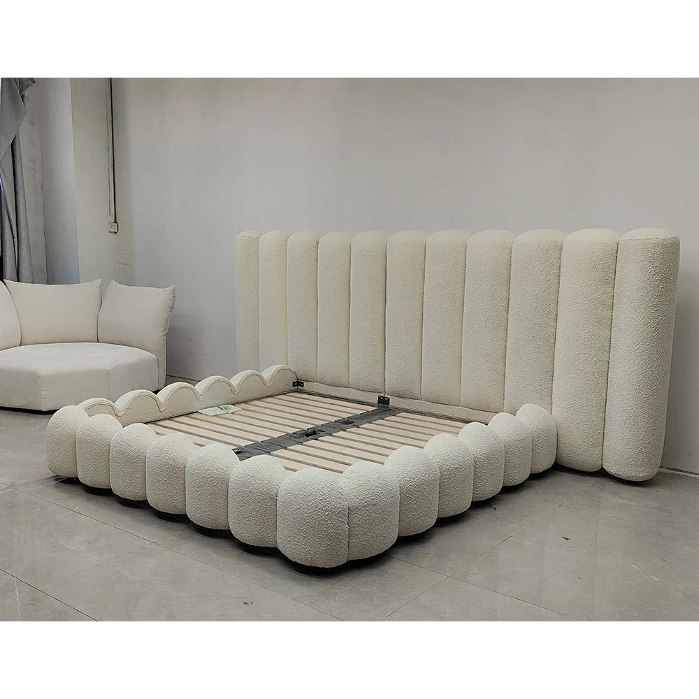 Adjustable Upholstered Storage Bed - Teddy Fabric