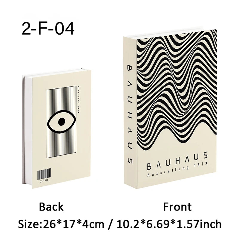 Faux Book Storage Box — Bauhaus Style Accent, 10.5"