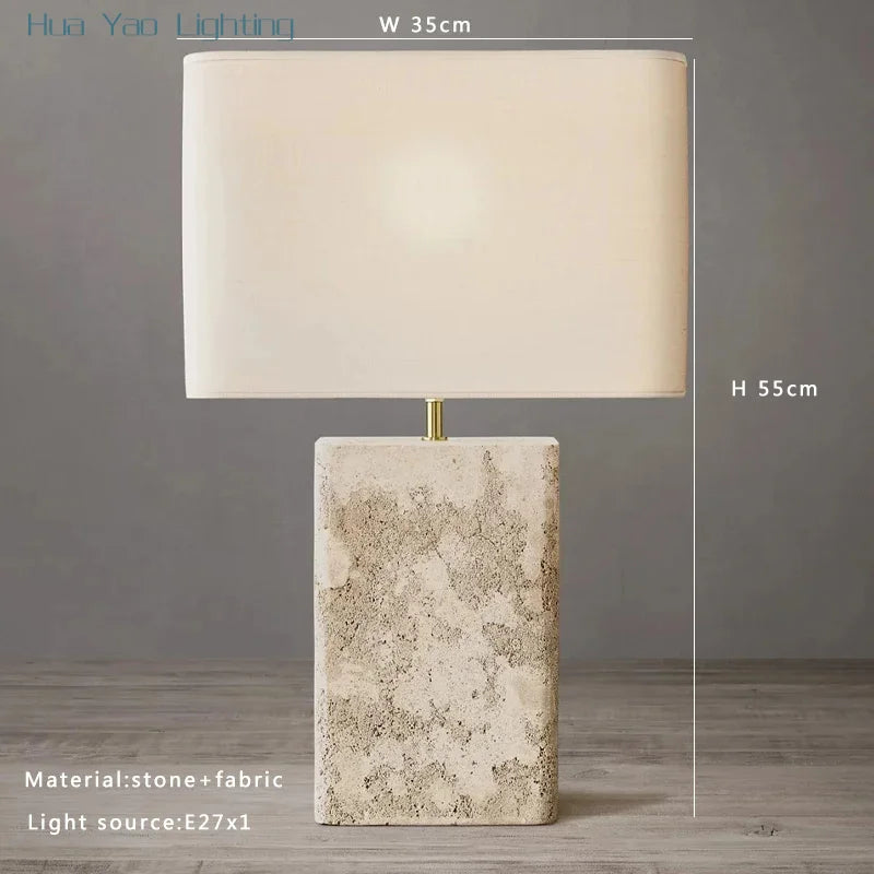 Natural Cave Stone Table Lamp
