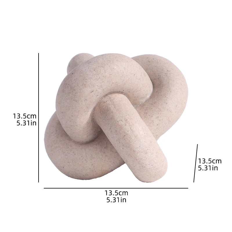 Geometric Ring Desktop Sculpture — Resin Decor, 5.31in