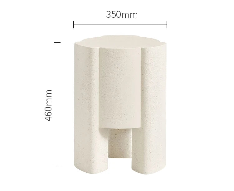 Cream Stone Round Coffee Table - French Minimalist