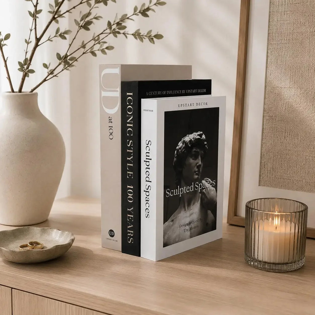 3-Piece Decorative Book Set — Coffee Table Accent