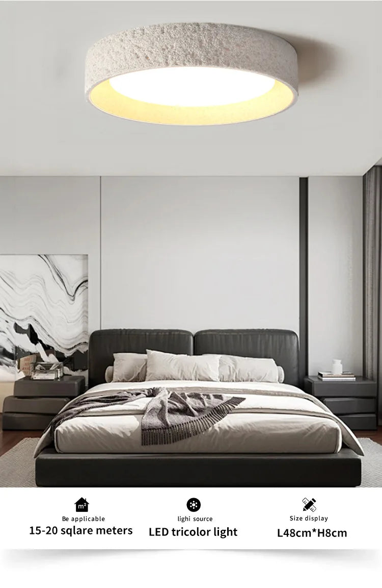 Nordic Wabi-Sabi LED Ceiling Light — Ironware & Acrylic Fixture