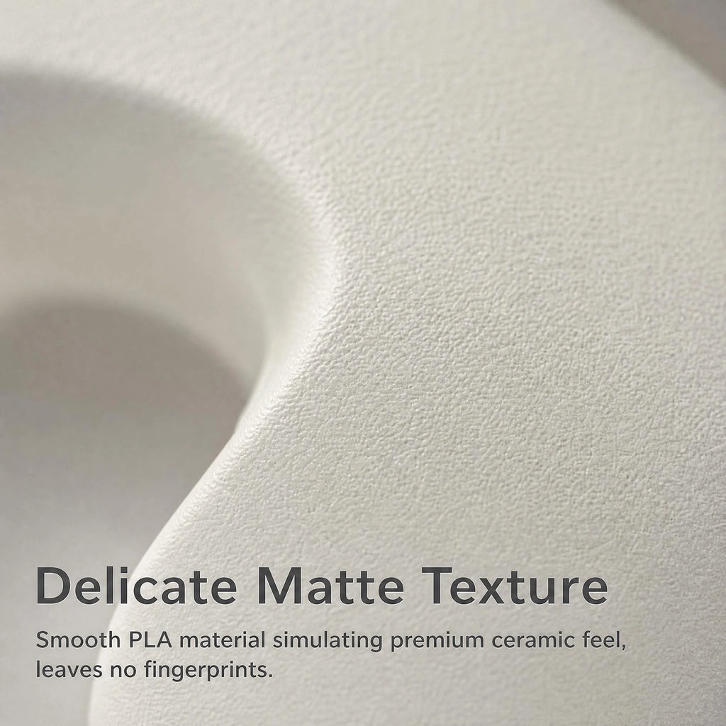 Textured Matte PLA 2-Piece Vase Set — Nordic Desktop
