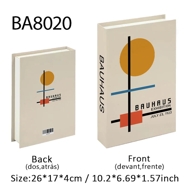 Faux Book Storage Box — Bauhaus Style Accent, 10.5"