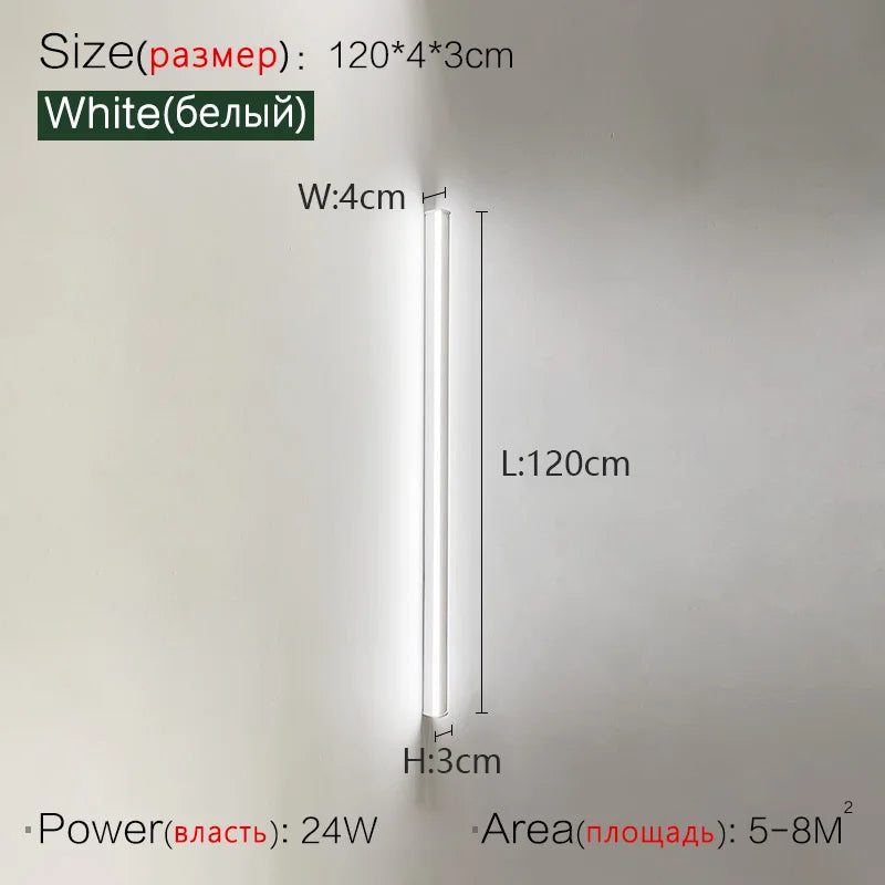 Architectural Linear Wall Light — Modern Living Room Sconce