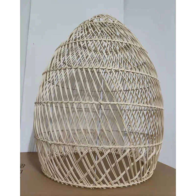 Natural Rattan Lamp Pendant Light New Chinese Style Hand-woven Pendant Light for Living Room Hanging Luminaire Room Decor Light — image 10