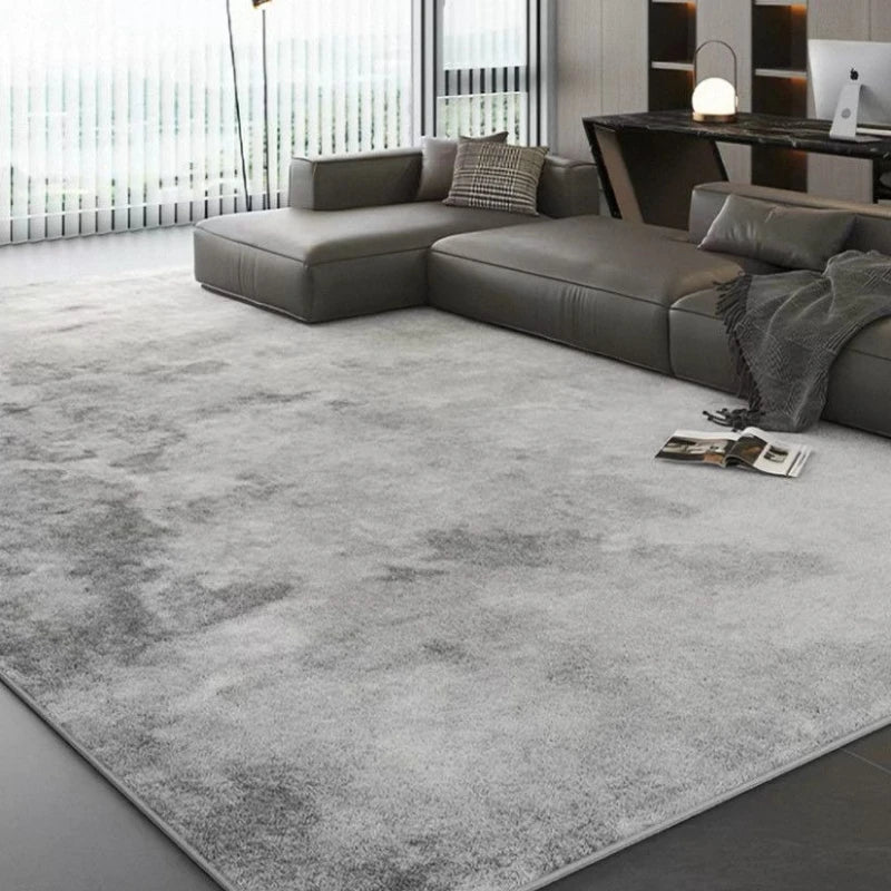 Nordic Simple Grey Style Living Room Sofa Carpet Decoration Bedroom Antiskid Washable Household Mat High-end Rug Customizable — detail view