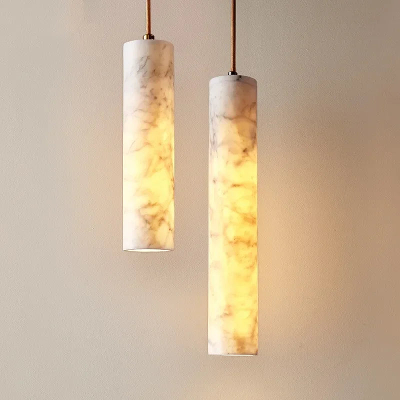 Wabi-sabi Style Bedroom Bedside Chandelier Bar Island Cream  Designer Hotel Natural Marble Lamps Room Decor — main view