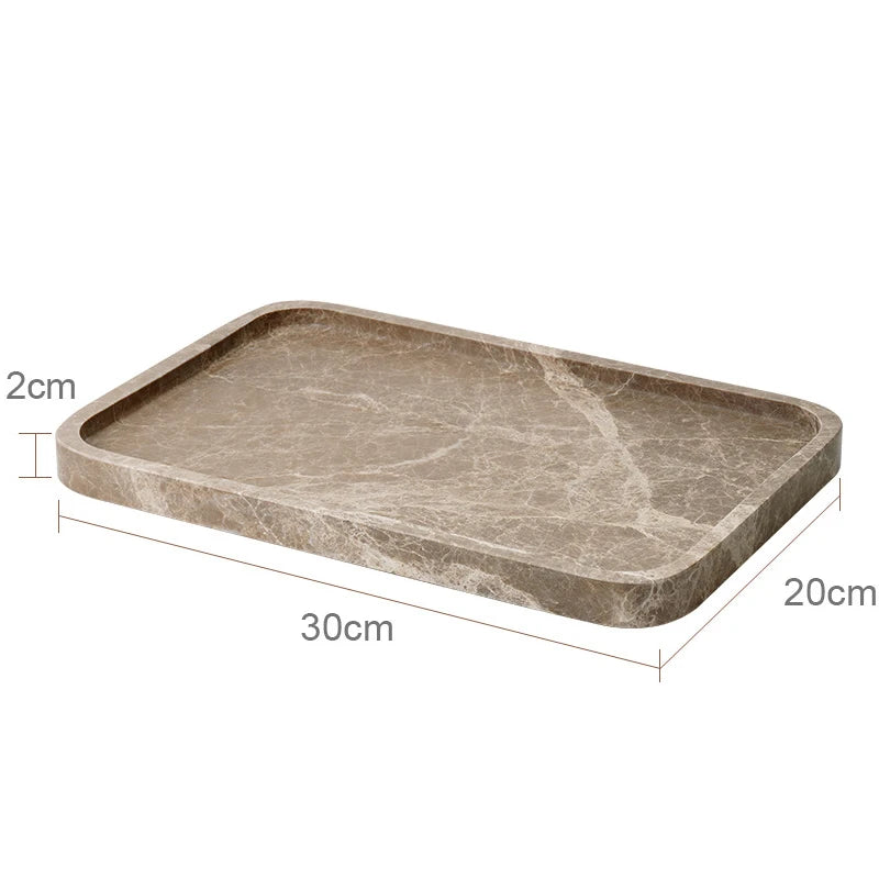 Emperador Marble Bathroom Accessory Set — 8-Piece