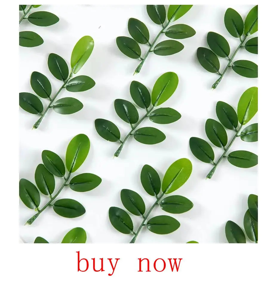 Faux Eucalyptus Leaf Stems — 10 or 20-Piece Bundle