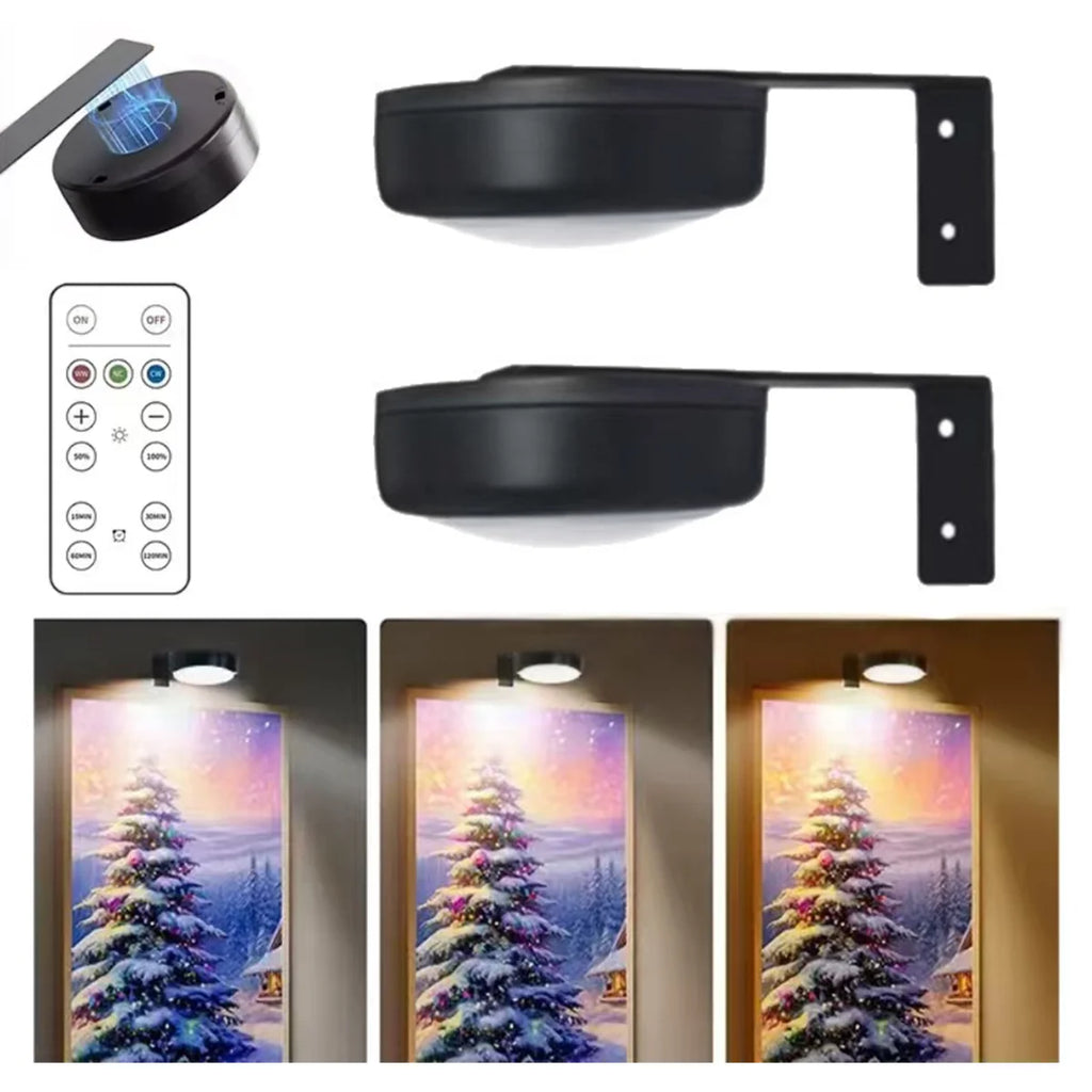 Wireless Picture Light — Battery-Operated Art Display Lamp
