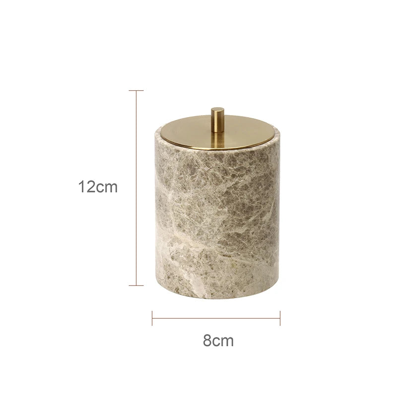 Emperador Marble Bathroom Accessory Set — 8-Piece