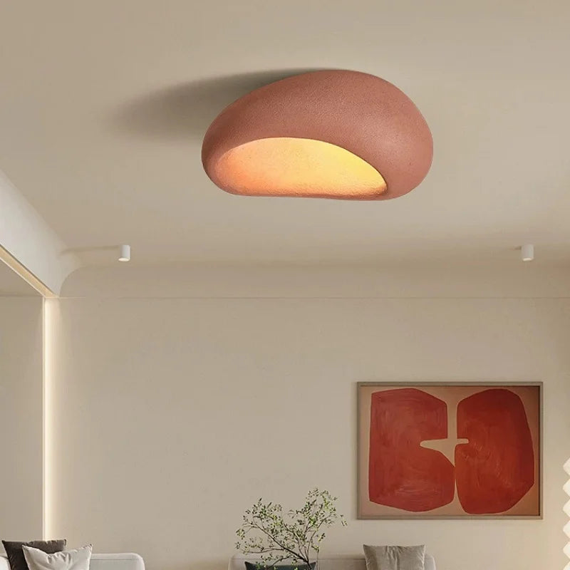 Sculptural Wabi-Sabi Ceiling Light — Organic Modern Pendant