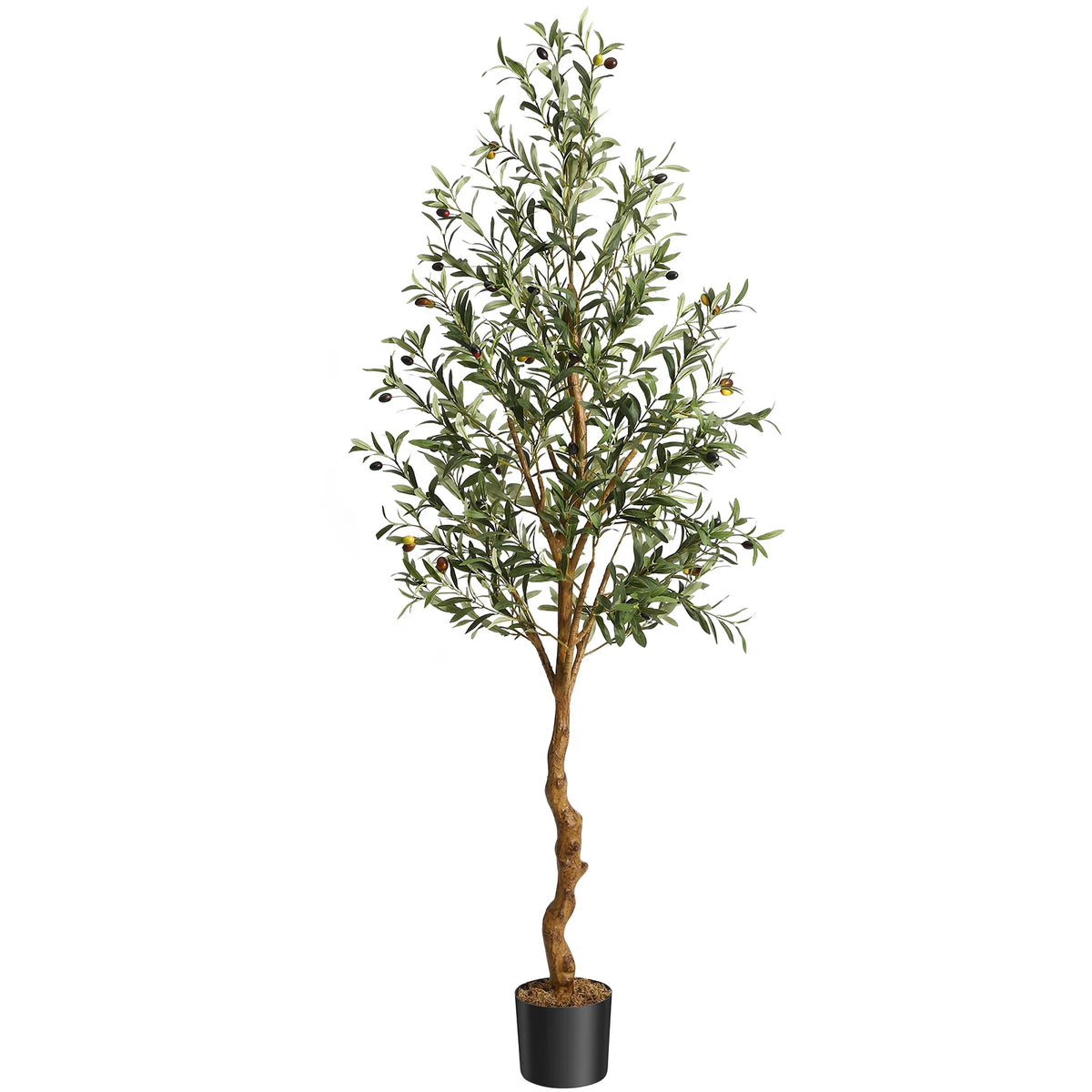 1Pc/2Pcs Artificial Olive Tree 4ft / 5ft / 6ft, Large Artificial Plants Fake Plastic Plants in Pot for Home Bedroom Decor — image 19