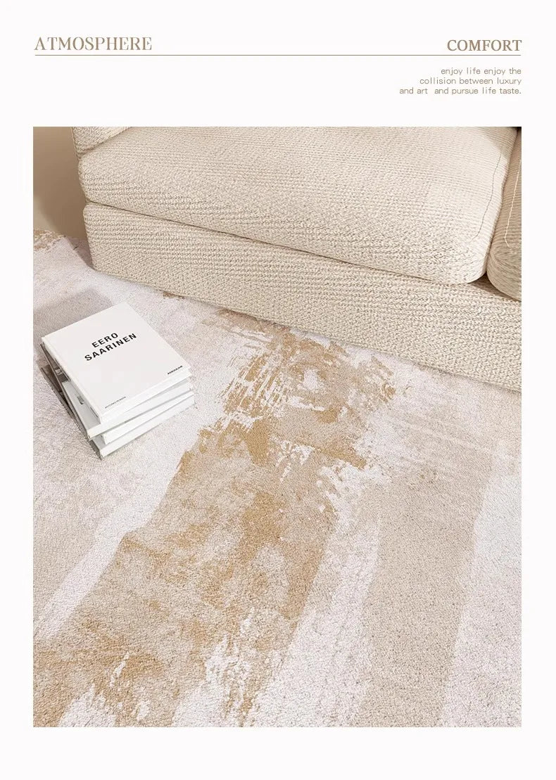 Modern Light Luxury Washed Area Rug — Wipeable