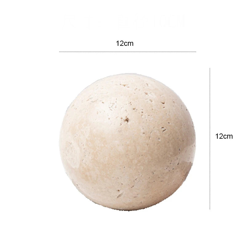 Natural Travertine Stone Archway Ornament — Beige, Antique Finish