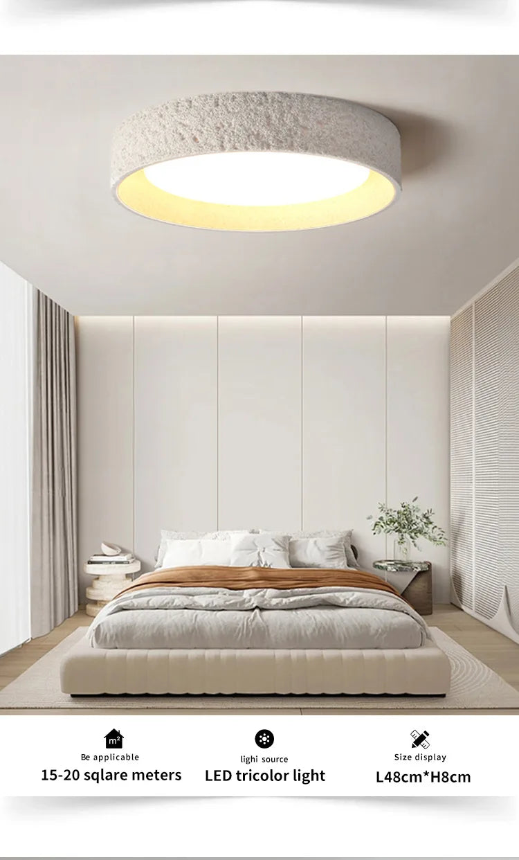 Nordic Wabi-Sabi LED Ceiling Light — Ironware & Acrylic Fixture
