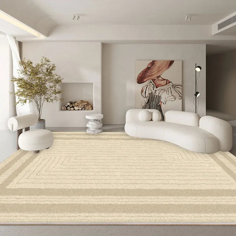 American Checkerboard Plush Area Rug — Retro Style