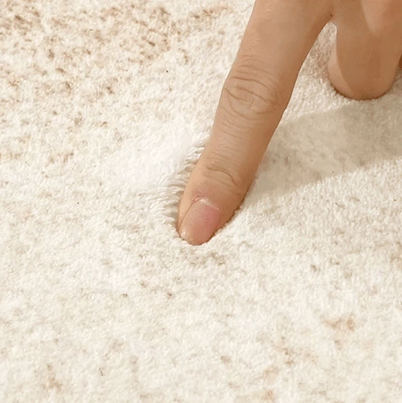 Marble Texture Plush Area Rug — Washable