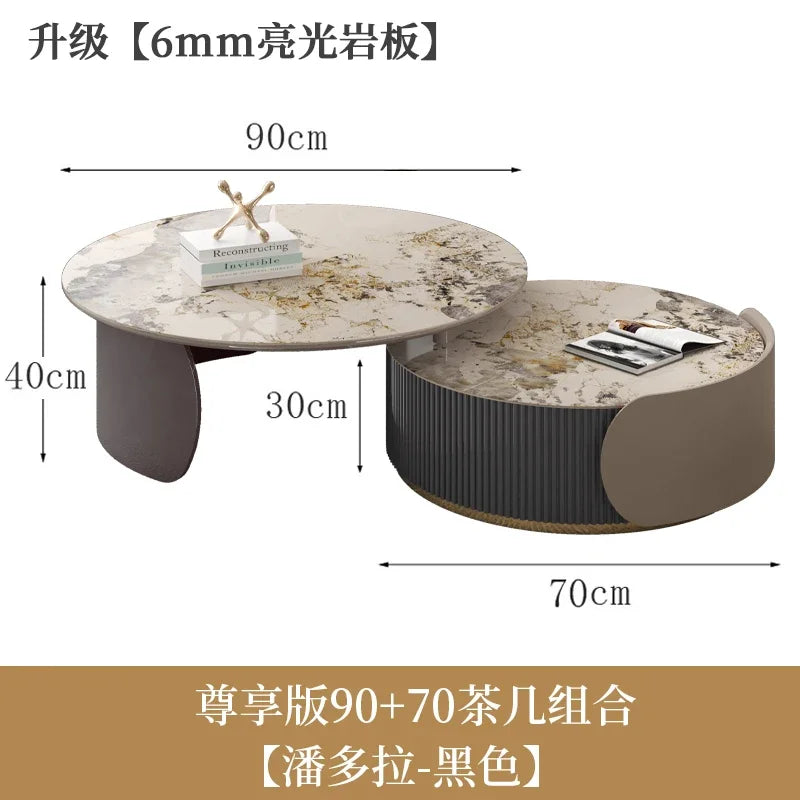Sculptural Marble Coffee Table - European Glam