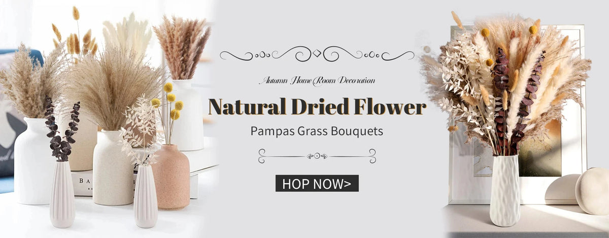 Autumn Pampas & Bunny Tails Dried Bouquet — Boho Vase Filler