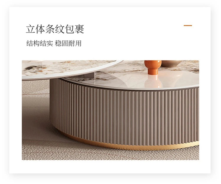 Sculptural Marble Coffee Table - European Glam