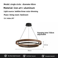 Italian Designer High-end LED Ceiling Chandelier Lamp Walnut Metal Pendant Light Home Decoration for Dinning Living Room Counter — image 21