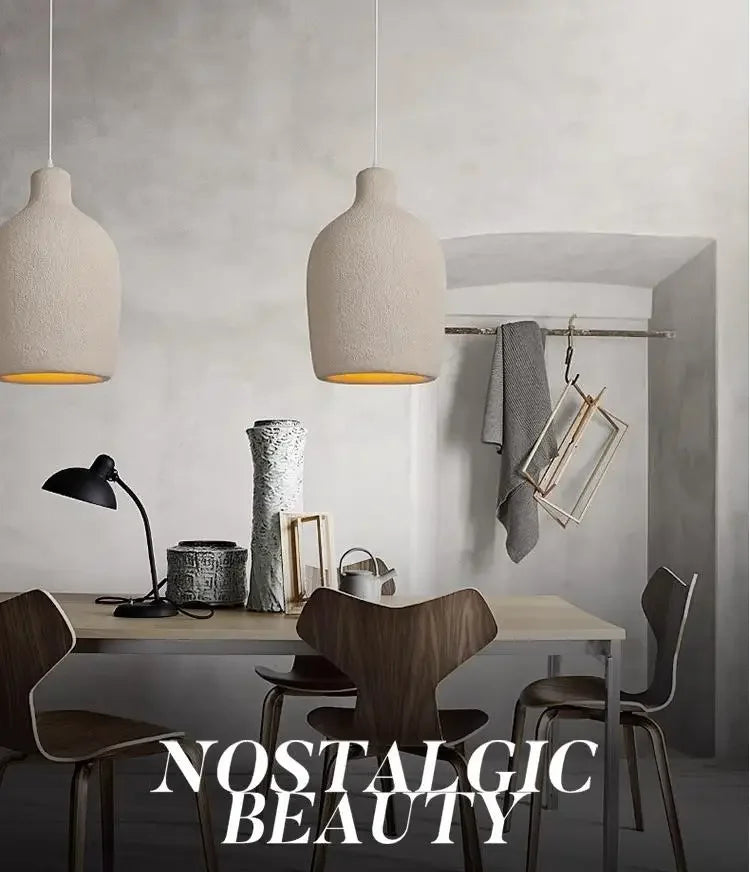 Wabi-Sabi Ceiling Chandelier — Iron & Polystyrene Pendant Light