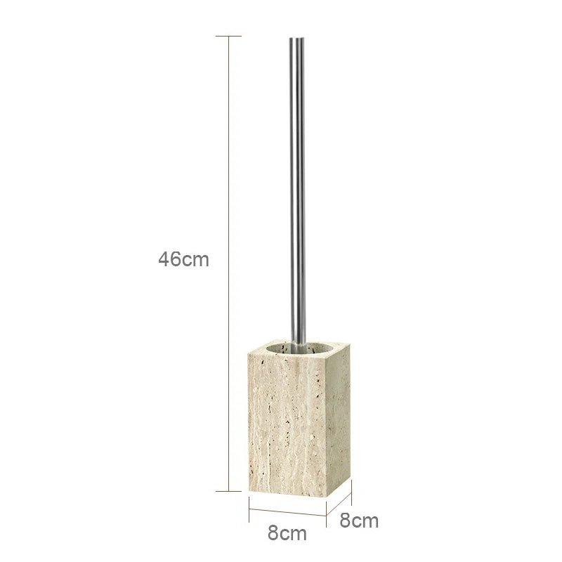 Beige Travertine Bathroom Accessory Set — 9-Piece