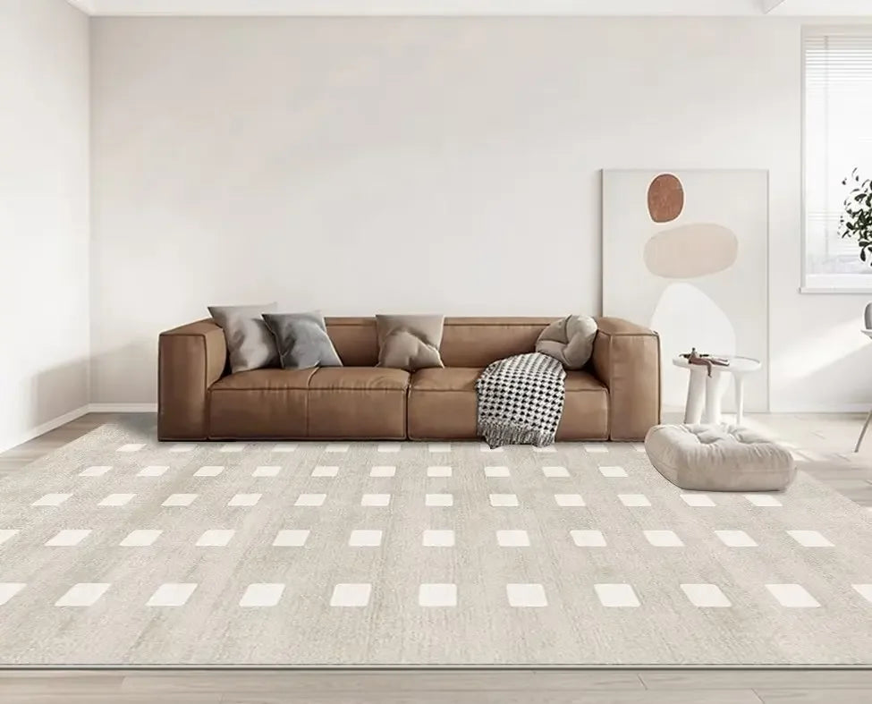 Beige Modern Area Rug — Soft Anti-Slip